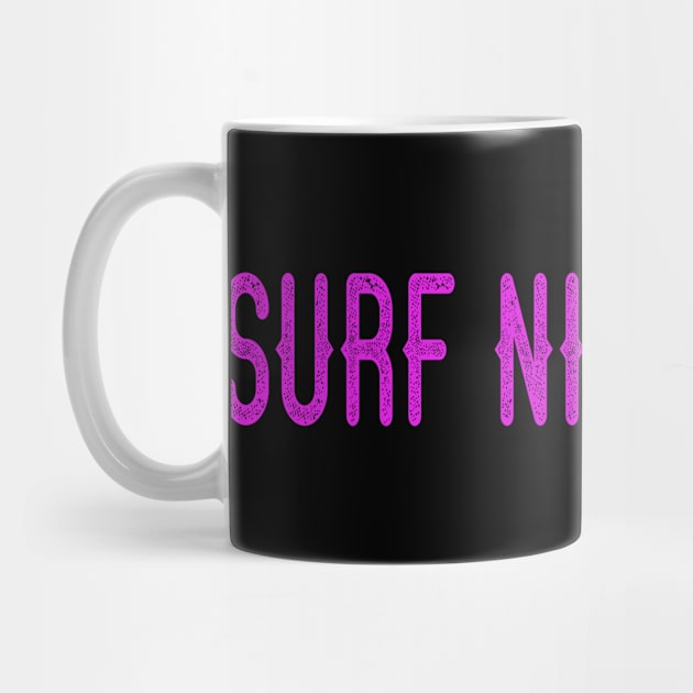 Surf Nicaragua Retro Pink Text by tropicalteesshop